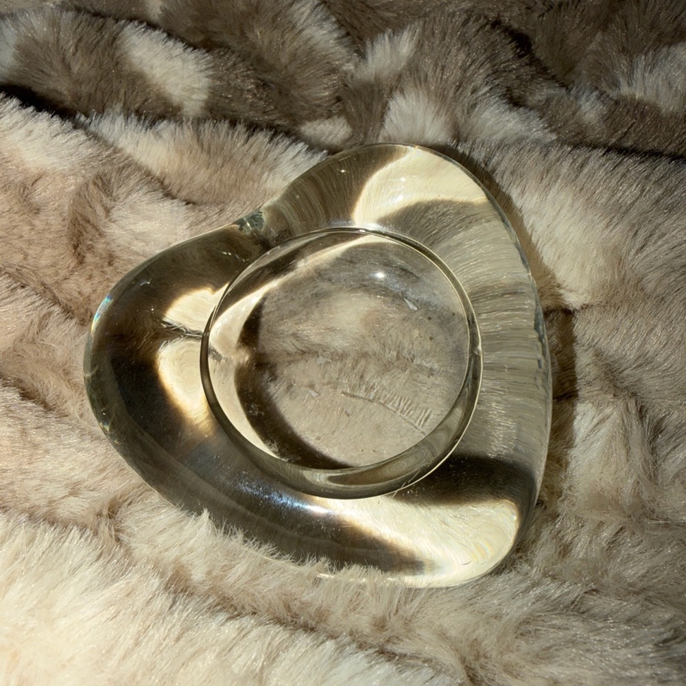 Heart-Shaped Glass Candle Holder